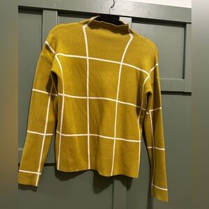 Lime green plaid sweater size xs